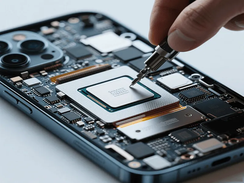 Blue package thermal grease applied to cpu